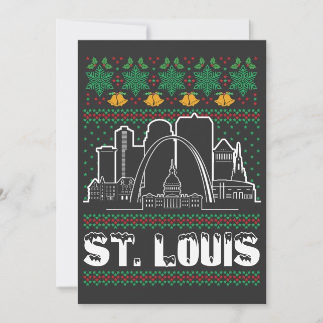 St. Louis Missouri Ugly Christmas Einladung (Vorderseite)