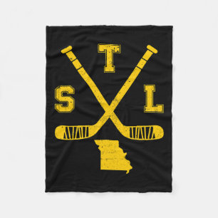 St. Louis Retro Hockey Sticks Staat Outile S Fleecedecke