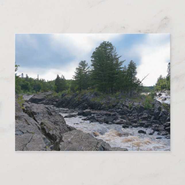 St. Louis River Rocks and Rapids Postkarte (Vorderseite)