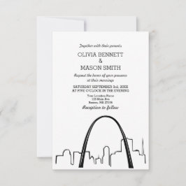 St Louis Skyline City Wedding Einladung