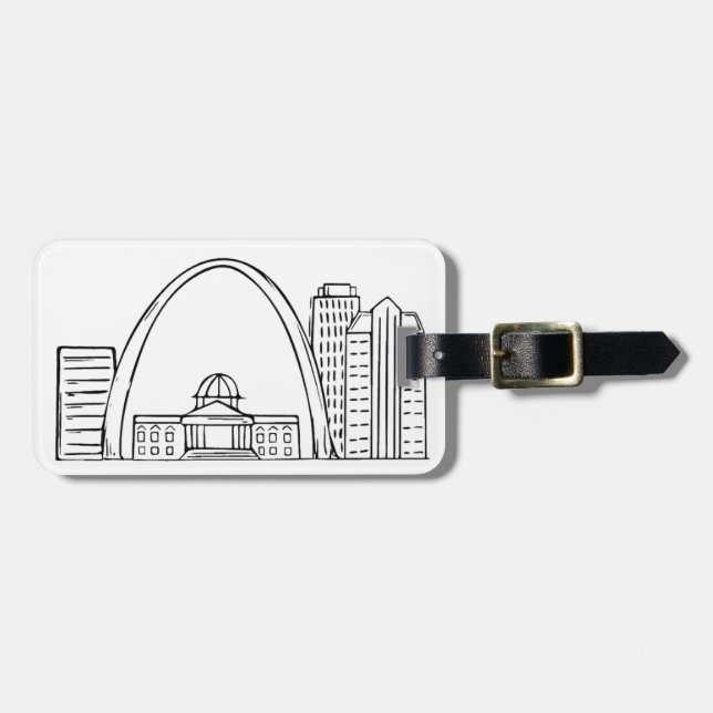 St Louis Skyline Luggage Tag Gepäckanhänger (Vorderseite horizontal)