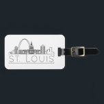 St. Louis Stylized City Skyline Gepäckmarke Gepäckanhänger<br><div class="desc">Ein einzigartiges Gepäckanhänger,  das die schöne Stadt St. Louis darstellt.  Dieses Tag zeigt eine stilisierte Abbildung der einzigartigen Skyline der Stadt mit ihrem Namen darunter.</div>