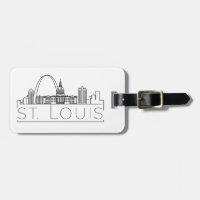 St. Louis Stylized City Skyline Gepäckmarke