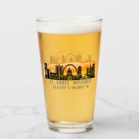St. Louis Sunset Skyline Map Koordinaten