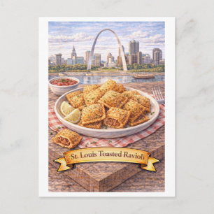 St. Louis Toasted Ravioli (Amerikanische Food-Seri Postkarte