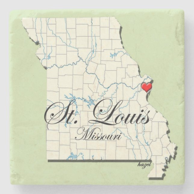 St. Louis Untersetzer, Saint Louis Untersetzer, Steinuntersetzer (Vorderseite)
