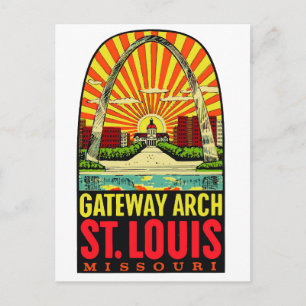 St Louis Vintage Gateway Arch Postkarte