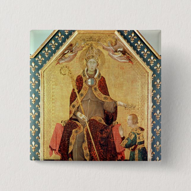 St. Louis von Toulouse seinen Bruder krönend Button (Vorderseite)