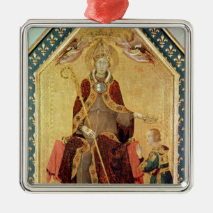 St. Louis von Toulouse seinen Bruder krönend Ornament Aus Metall