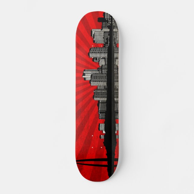 St.- LouisSkyline-Skateboard-Plattform (rot) Skateboard (Vorderseite)