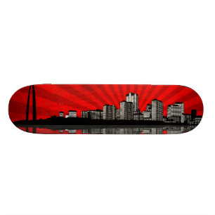 St.- LouisSkyline-Skateboard-Plattform (rot) Skateboard
