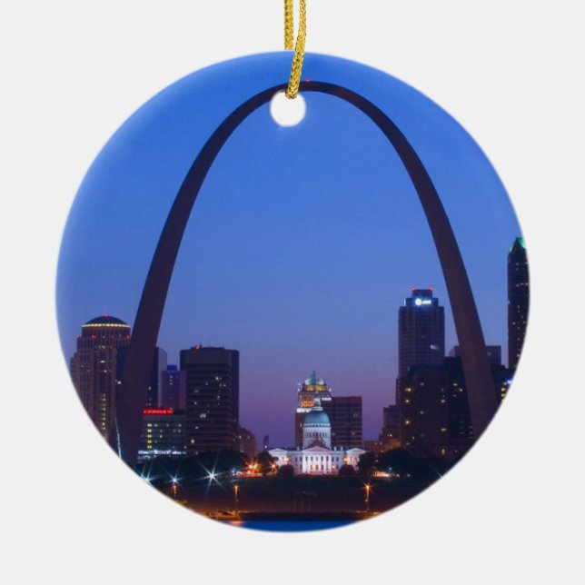 St.- Louisstadt Scape Keramik Ornament (Vorne)