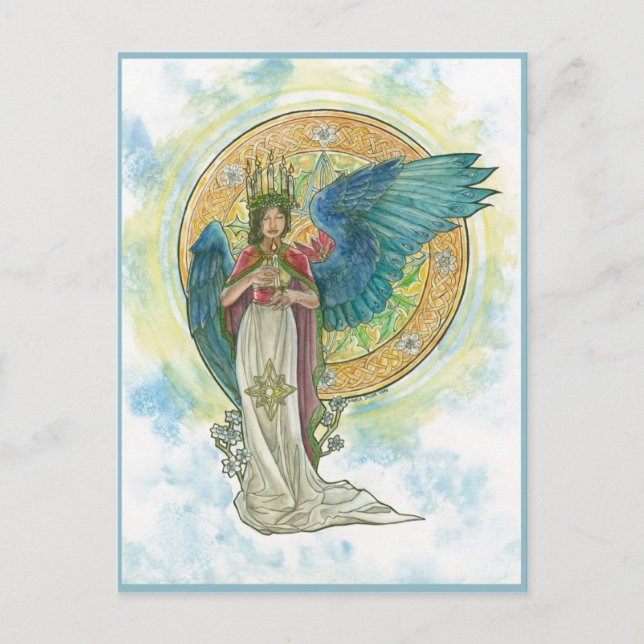 St. Lucia Angel Post Card Postkarte (Vorderseite)