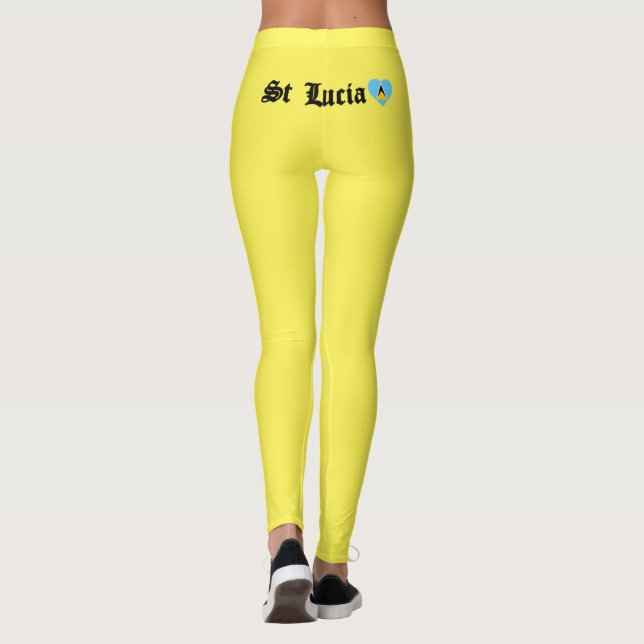 St Lucia Blackletter Kirche Santa Maria delle Graz Leggings (Rückseite)