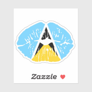 St Lucia Flag Aufkleber