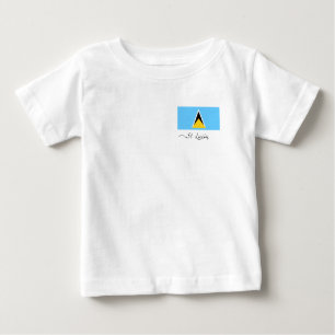 St. Lucia Flag Baby T-shirt