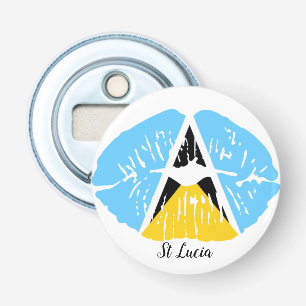 St. Lucia Flag Flaschenöffner