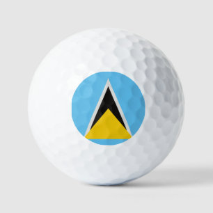 St. Lucia Flag Golfball