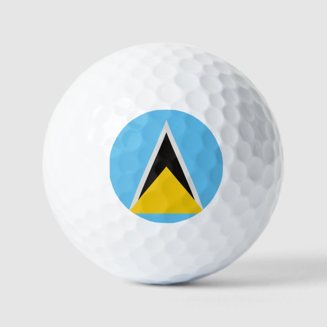 St. Lucia Flag Golfball (Vorderseite)