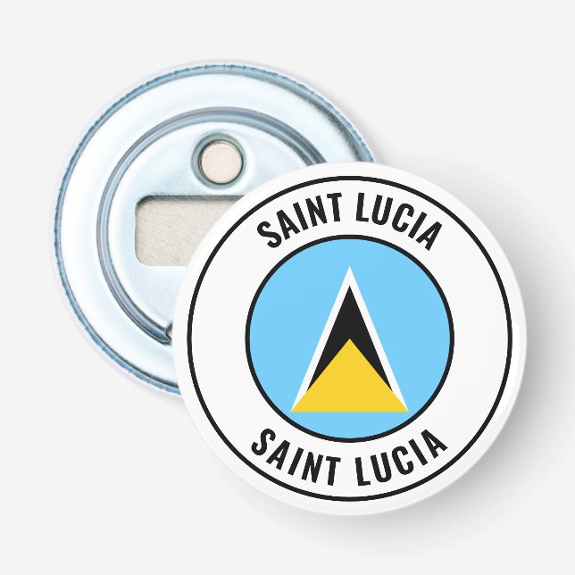 St. Lucia Flag Gorgeous Patriotic Flasche Opener  Flaschenöffner (Vorderseite)
