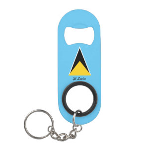 St. Lucia Flag Mini Flaschenöffner