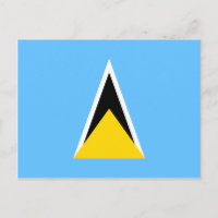 St. Lucia Flag Postkarte
