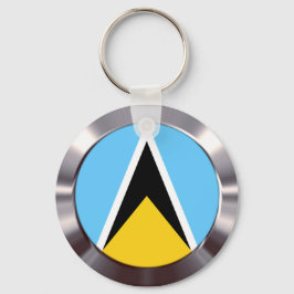 St. Lucia Flag Schlüsselanhänger