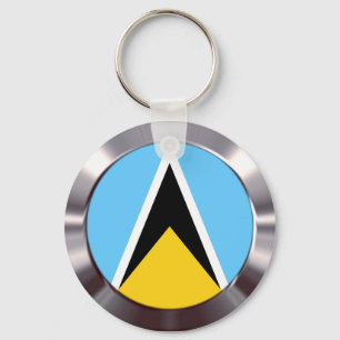 St. Lucia Flag Schlüsselanhänger