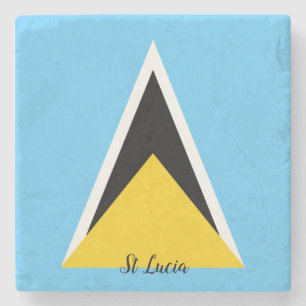 St. Lucia Flag Steinuntersetzer