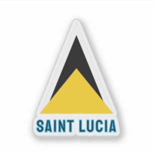 St. Lucia-Flagge Aufkleber