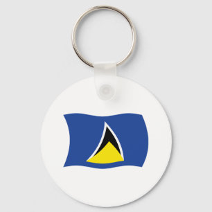 St. Lucia Flaggen-Schlüsselanhänger Schlüsselanhänger