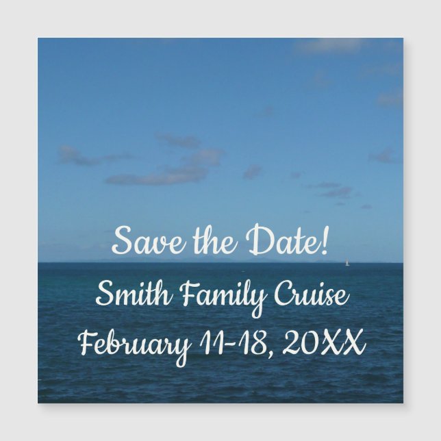 St. Lucia Horizon Blauer Ozean Magnetkarte (Vorderseite)