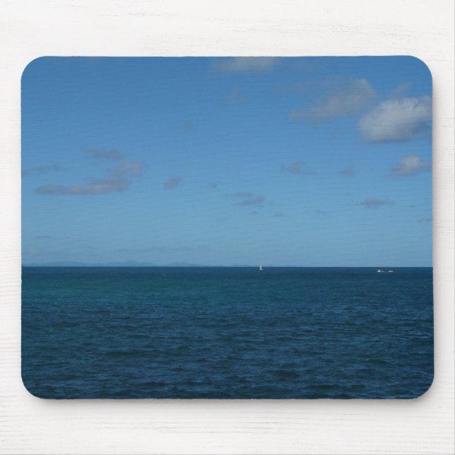 St. Lucia Horizon Blauer Ozean Mousepad (Vorne)