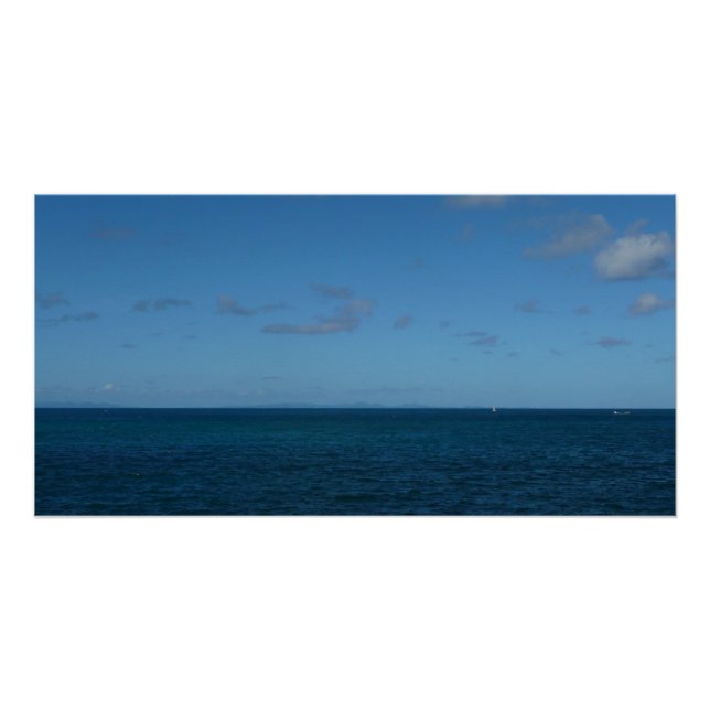 St. Lucia Horizon Blauer Ozean Poster (Vorderseite)
