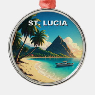 St. Lucia Karibik Ornament Aus Metall