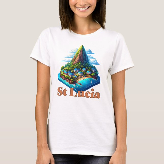 St Lucia Karibik T-Shirt (Vorderseite)