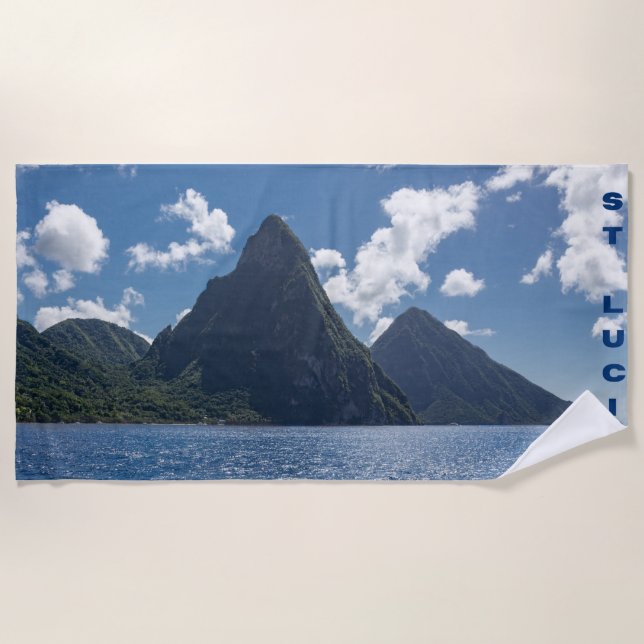 St Lucia Piton Strandtuch (Vorderseite)