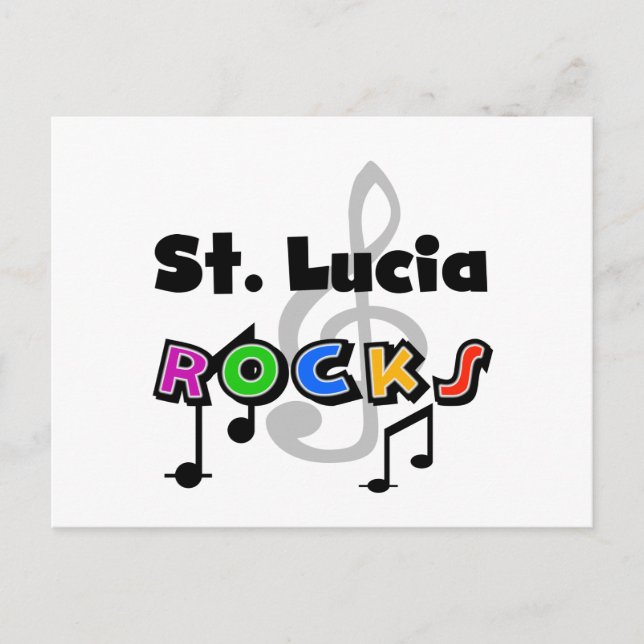St. Lucia Rocks Postkarte (Vorderseite)