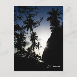 St. Lucia Sunset Postkarte