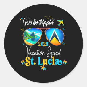 St. Lucia Urlaub Familie Freunde Ausflug Kreuzfahr Runder Aufkleber