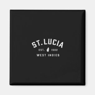 St Lucia Vintage Männer Frauen Mädchen Jungen Reis Magnet