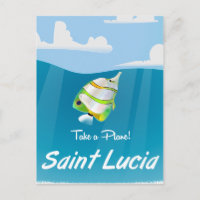 St. Lucia Vintager Urlaub Poster