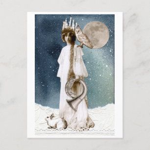 St. Lucia Wintergrußkarte Postkarte