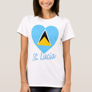 St- Luciaflaggen-Herz T-Shirt