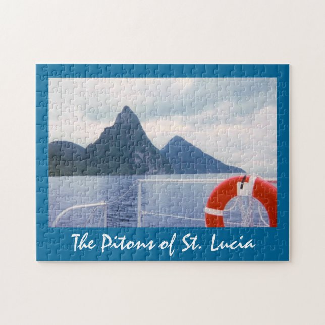St LuciaPitons vom Seepuzzlespiel (Horizontal)
