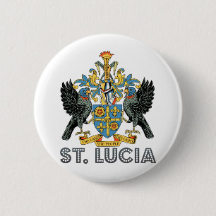 St- LuciaQualitäts-Wappen Button
