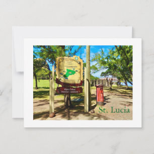 St. Lucia's Pigeon Island National Sehenswürdigkei Postkarte