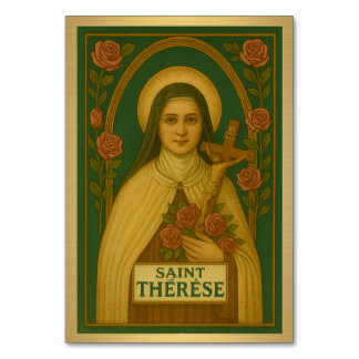 St. Lucy Katholic Wedding Table Card Tischnummer