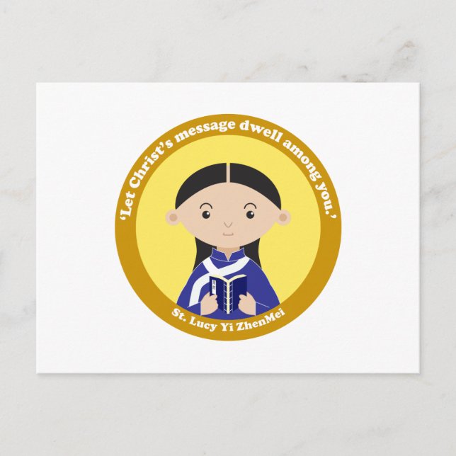 St. Lucy Yi ZhenMei Postkarte (Vorderseite)
