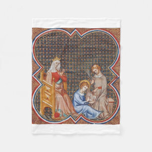 St. Ludwig IX. von Frankreich Schutzpatron der Kön Fleecedecke